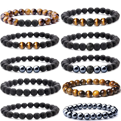 Lava Rock Beaded Bracelets