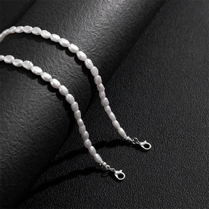 Vintage Elegant Beaded Pearl Choker Necklace for Women