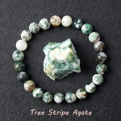 Real Gray Labradorite Bead Bracelet
