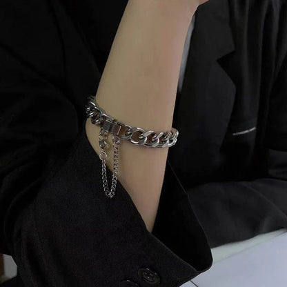 Kpop Stainless Steel Metal Chains Bracelets
