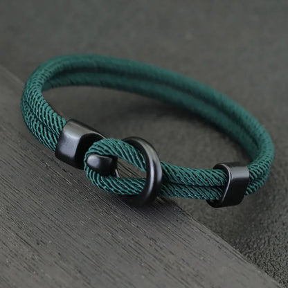 Easy-Hook Zinc Alloy Rope Bracelet