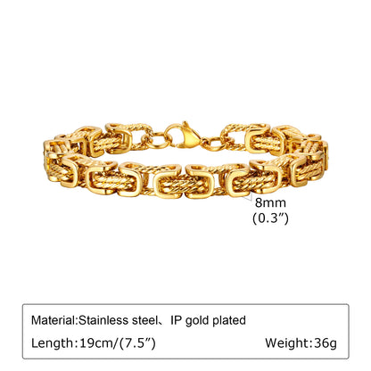 Mens Chunky Byzantine Bracelets