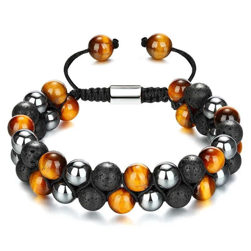 Triple Protection 8mm Beads Bracelet