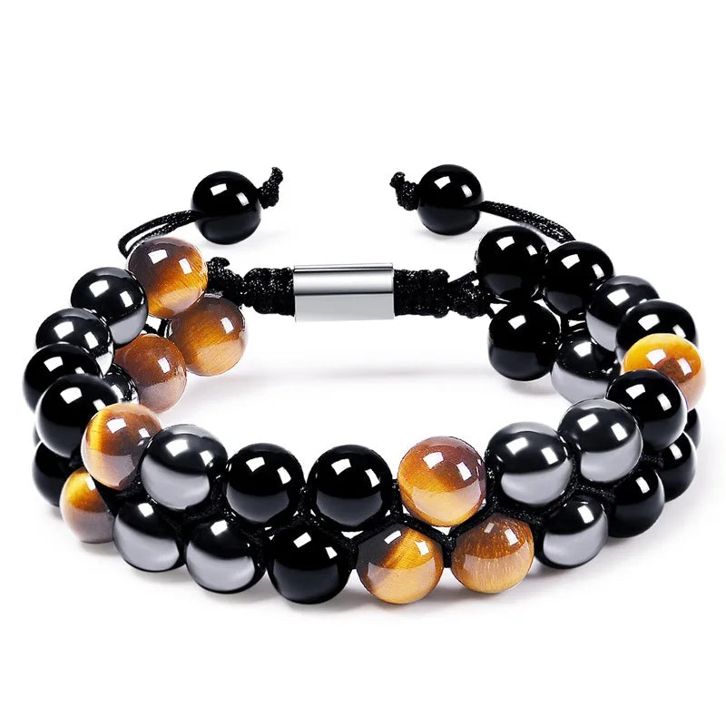 Triple Protection 8mm Beads Bracelet