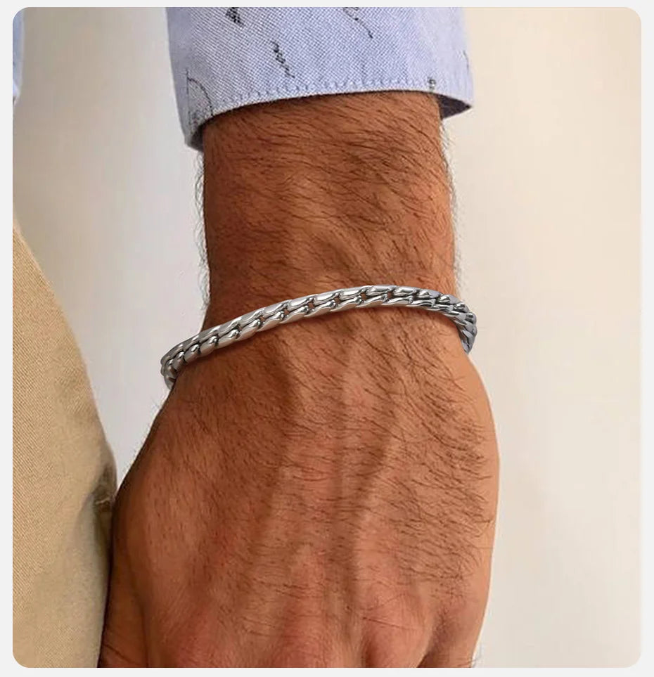 Punk Men Snake Link Chain Bracelets