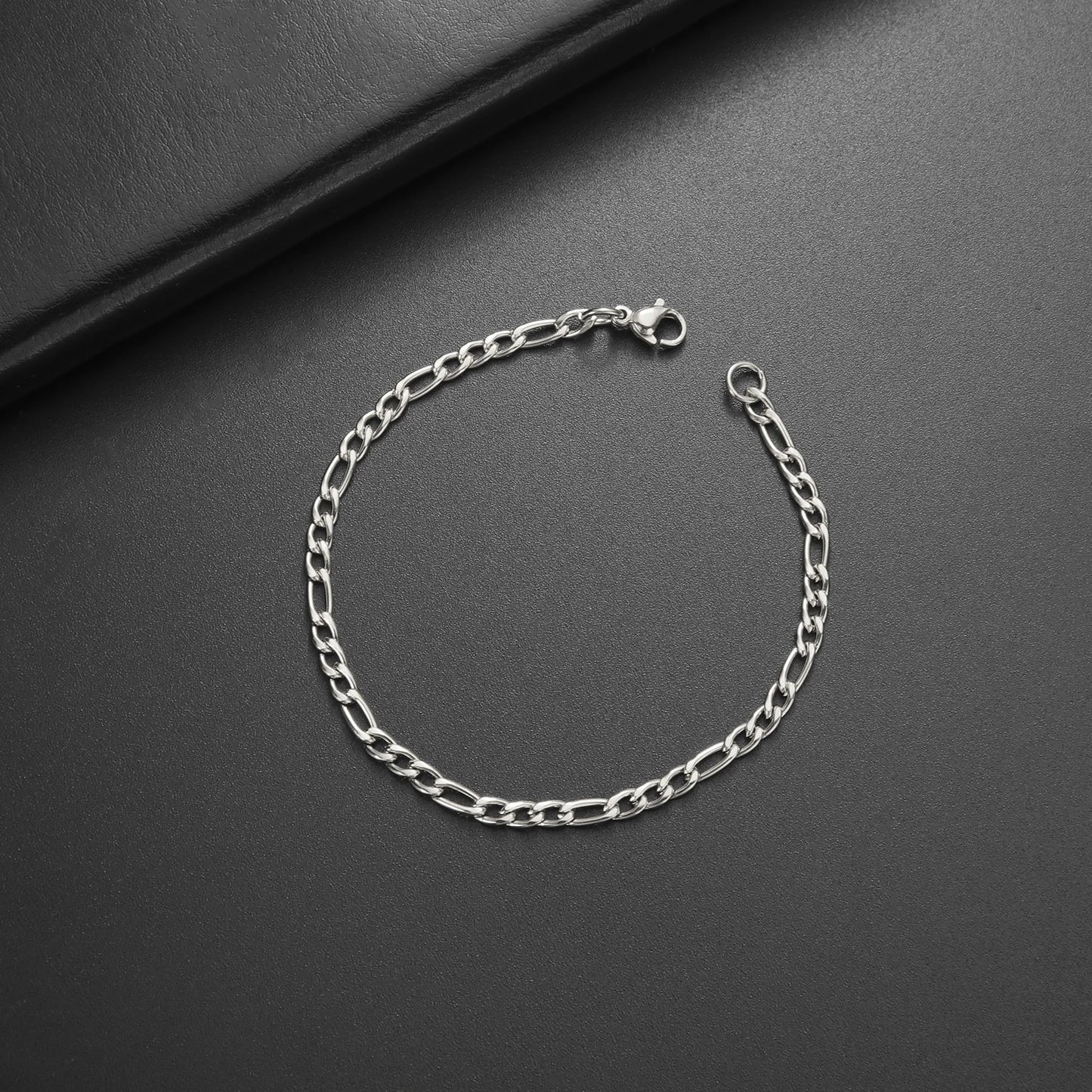 Skyrim 3-10mm Wide Men's Cuban Chain Bracelet Stainless Steel Men Women Minimalist Basic Figaro Chain Jewelry Gift Wholesale