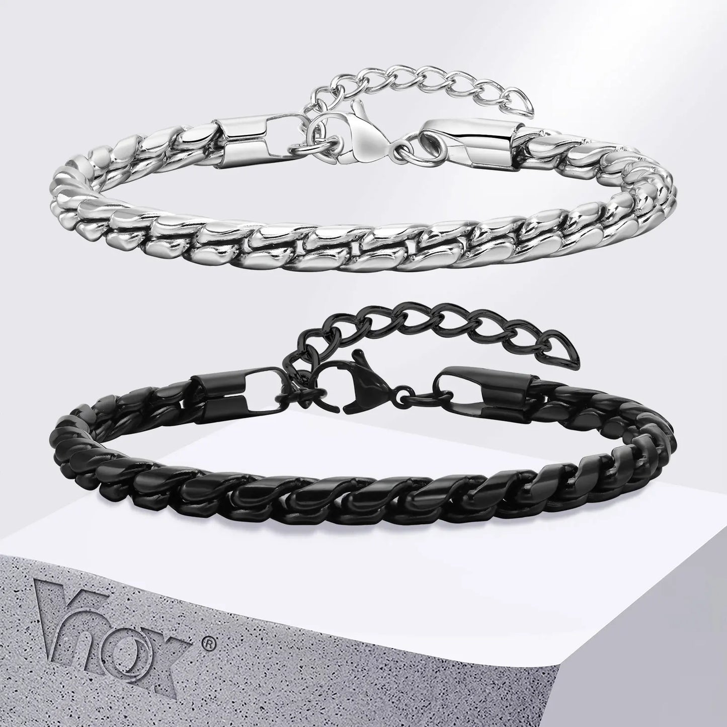 Punk Men Snake Link Chain Bracelets