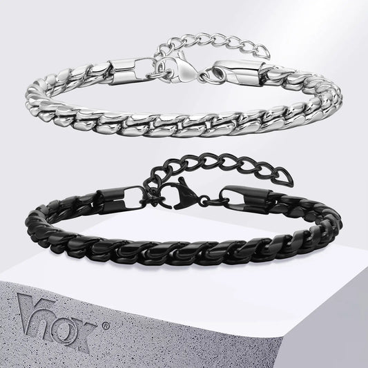 Punk Men Snake Link Chain Bracelets