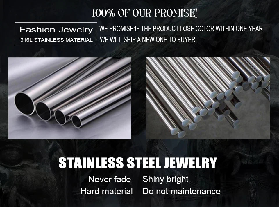 New Vintage 316L Stainless Steel Mobius Bangles