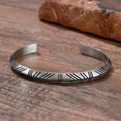 Men's Viking Tribal Arrow Cuff Classic Norse Bracelet