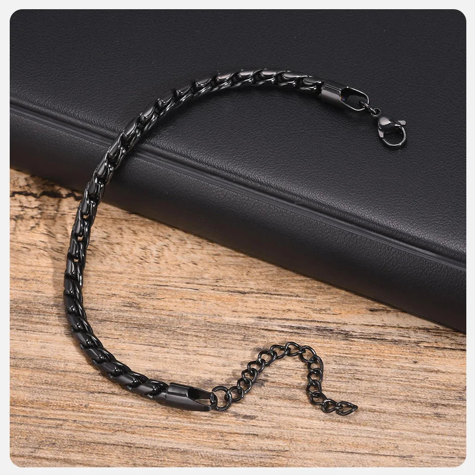 Punk Men Snake Link Chain Bracelets