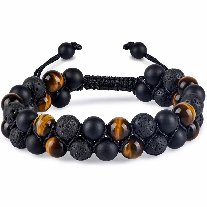 Triple Protection 8mm Beads Bracelet