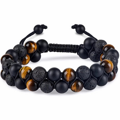Triple Protection 8mm Beads Bracelet