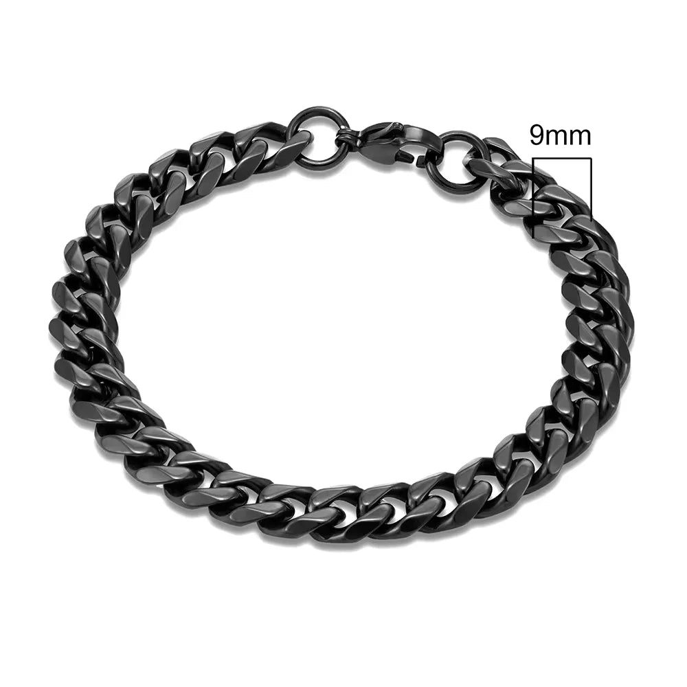 Locomotive Men Punk Rock Stainless Bracelet