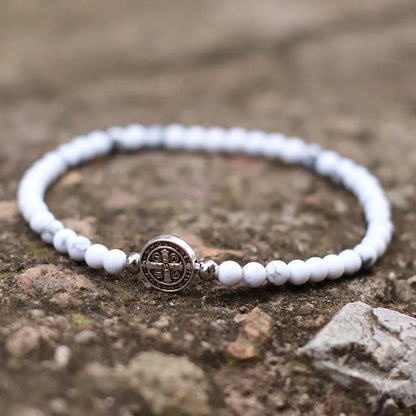 Trendy Jesus Cross Beaded Bracelet