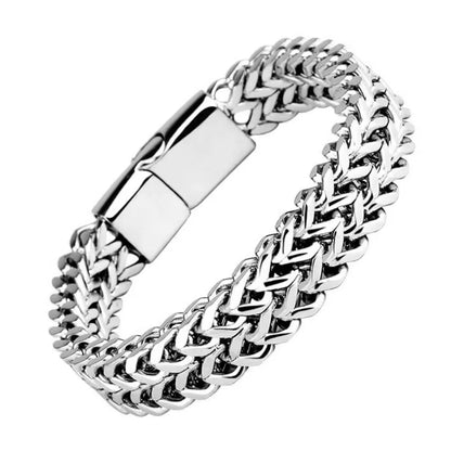 Starry Hip-Hop Stainless Steel Chain Men's Bracelet