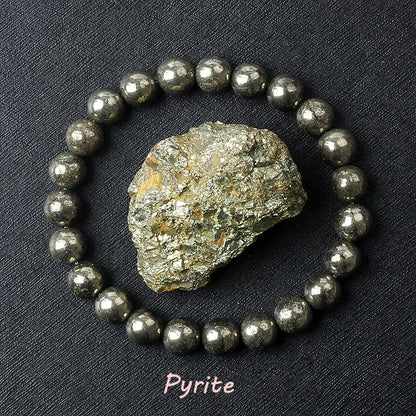 Real Gray Labradorite Bead Bracelet