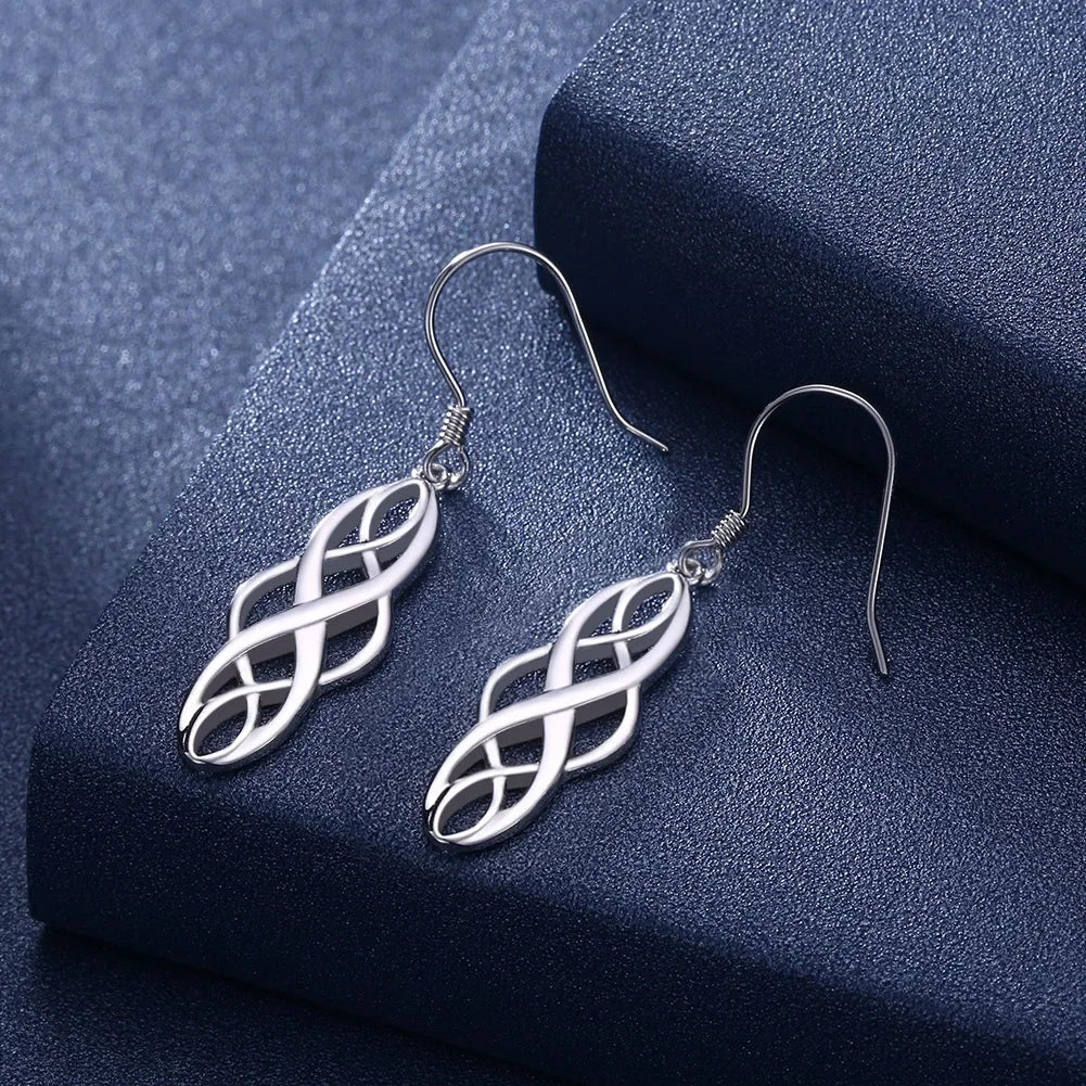 Sterling Silver Elegant Exquisite luxury hook Earring For women