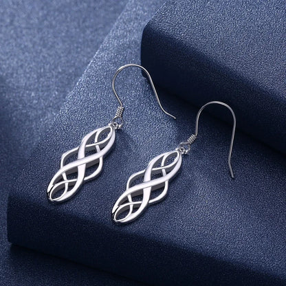 Sterling Silver Elegant Exquisite luxury hook Earring For women