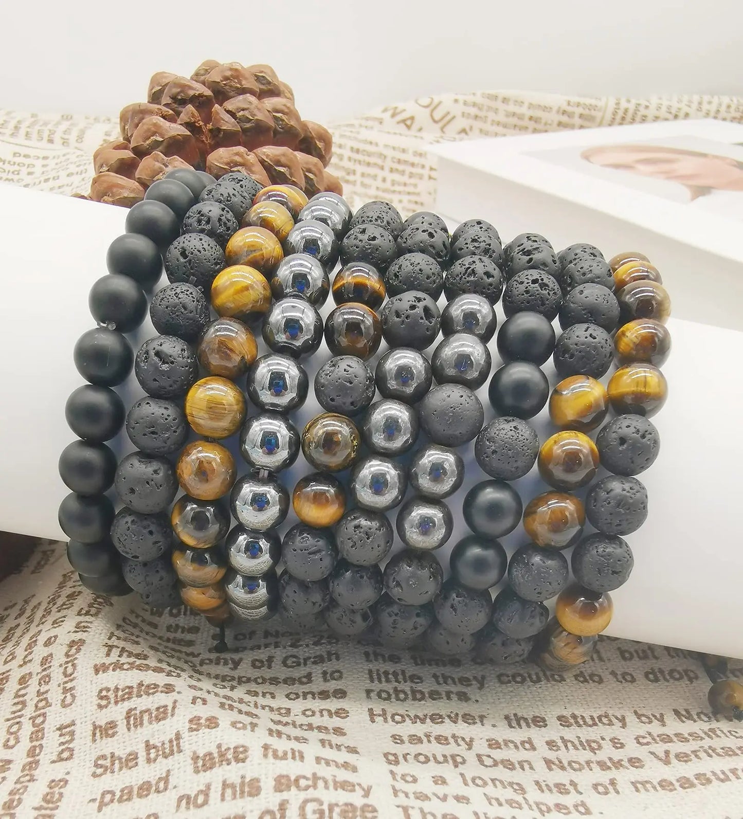Lava Rock Beaded Bracelets