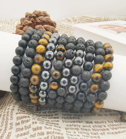Lava Rock Beaded Bracelets