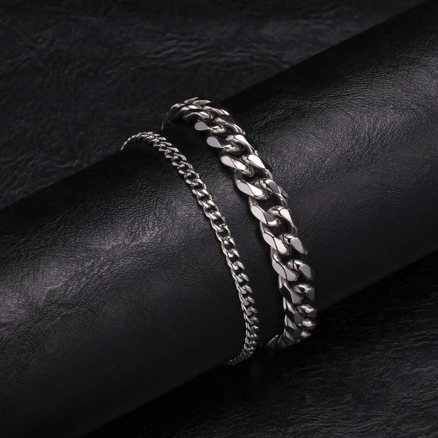 2pcs Men's Chain Bracelets,