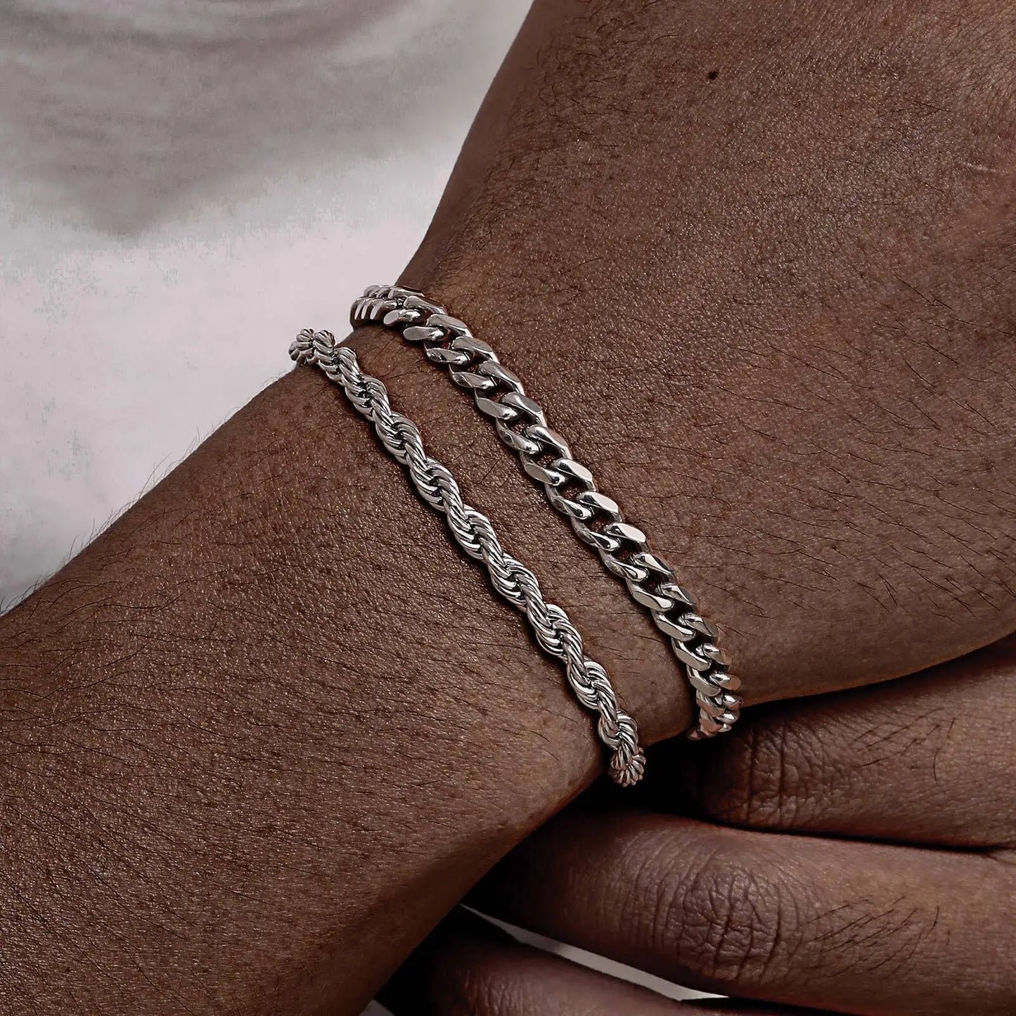 2pcs Men's Chain Bracelets,