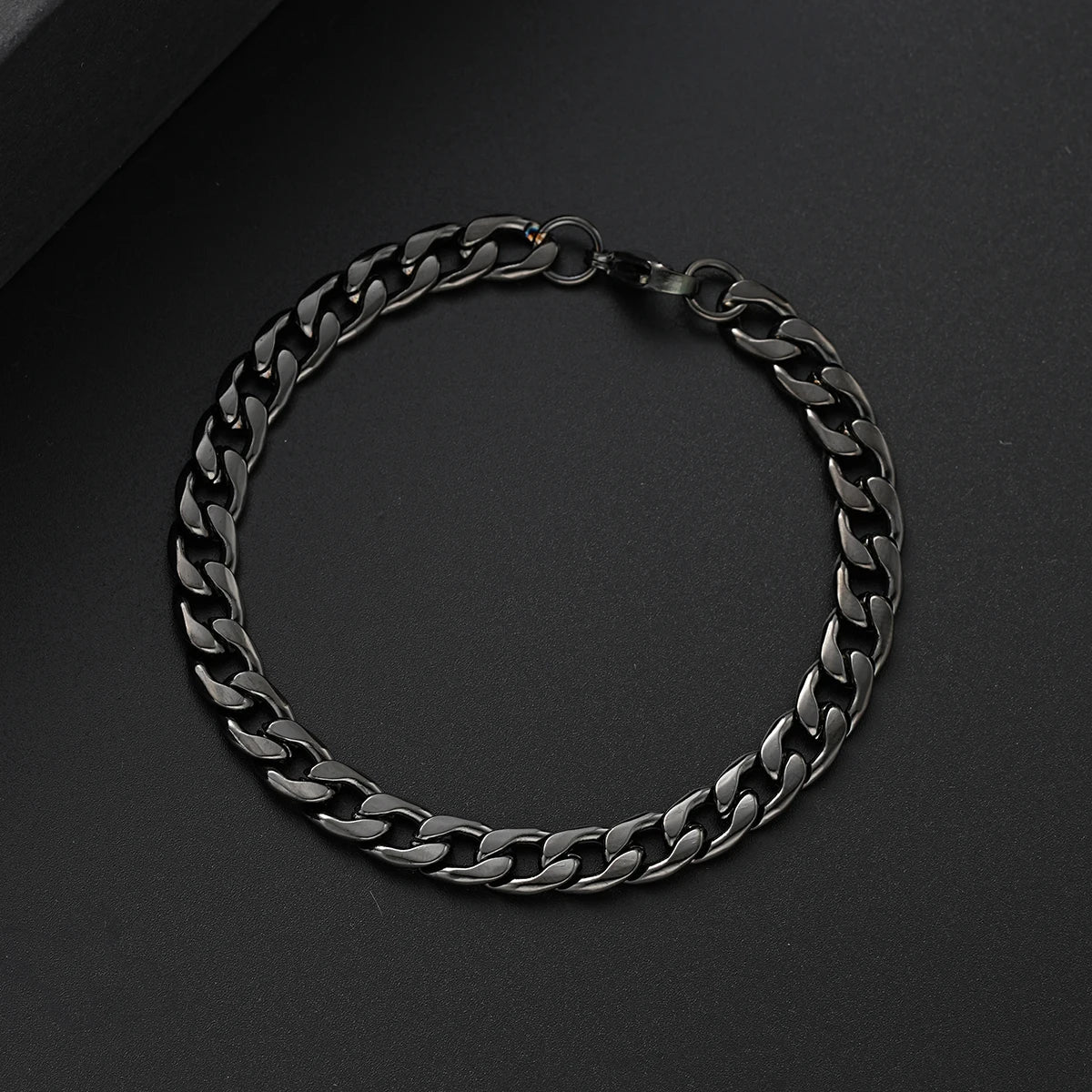 3 Pcs Stainless Steel Link Chain Bracelet Set