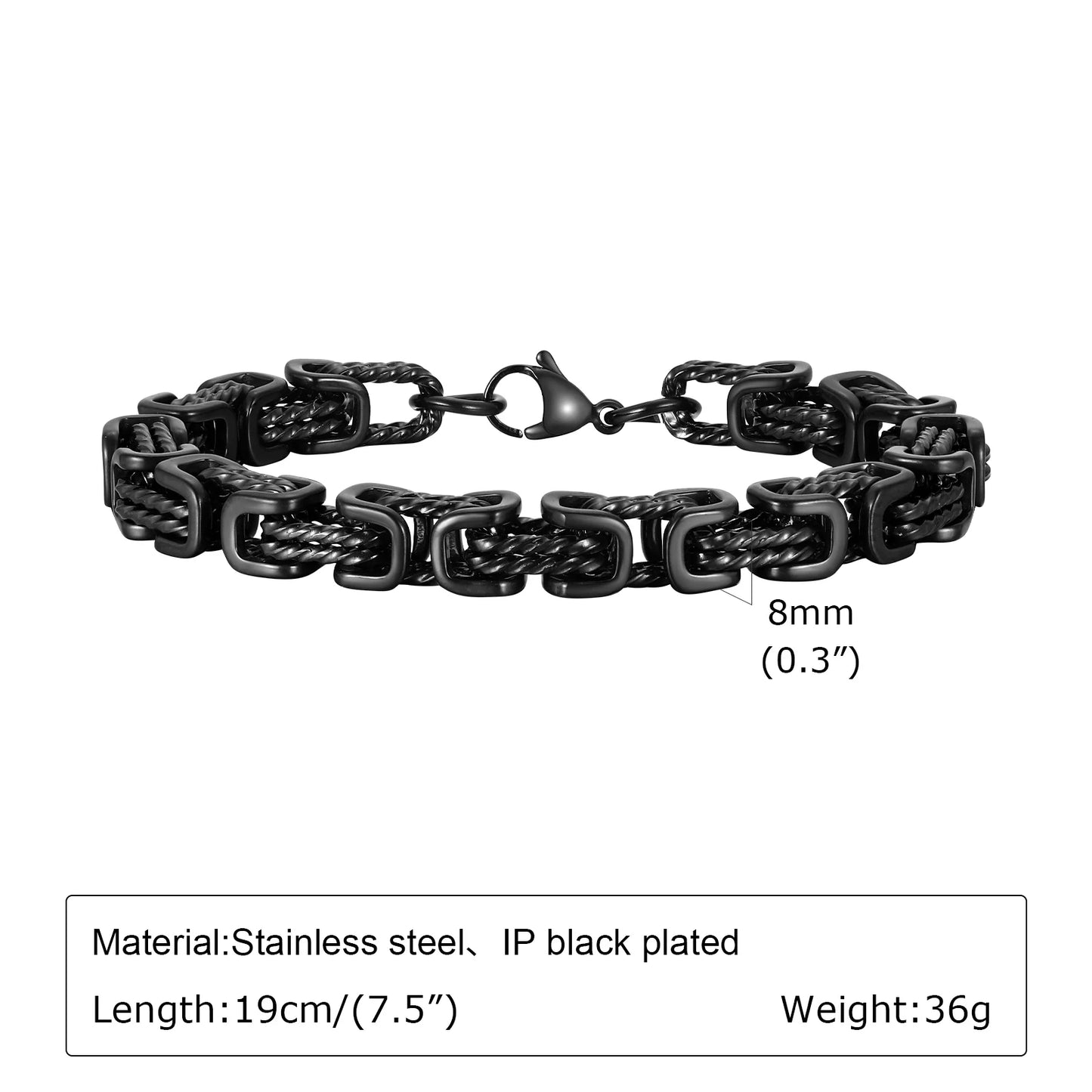 Mens Chunky Byzantine Bracelets