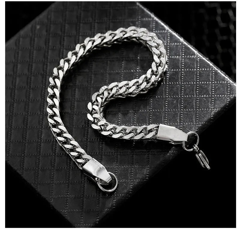 Starry Hip-Hop Stainless Steel Chain Men's Bracelet