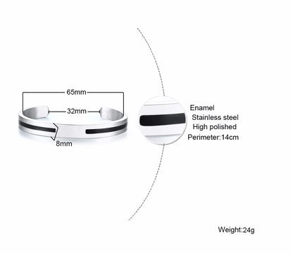 Men Bangle, Enemal Bangle Mens, Viking Logo Cuff Bracelet For Gentleman ,Stainless Steel Minimalist Bracelets
