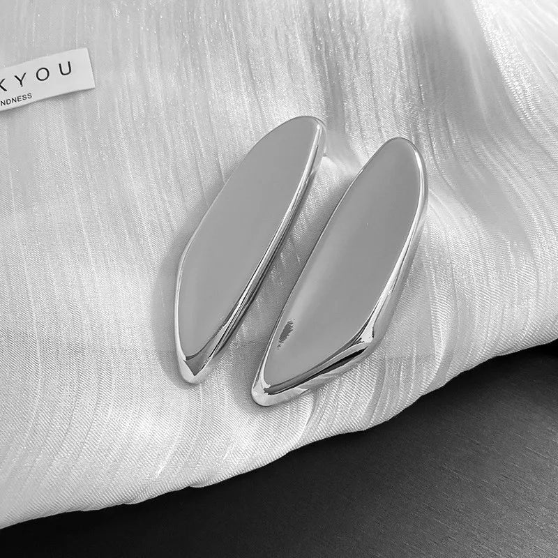 Long Exaggerated Metal Glossy irregular Earring