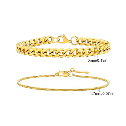 2pcs Men's Chain Bracelets,