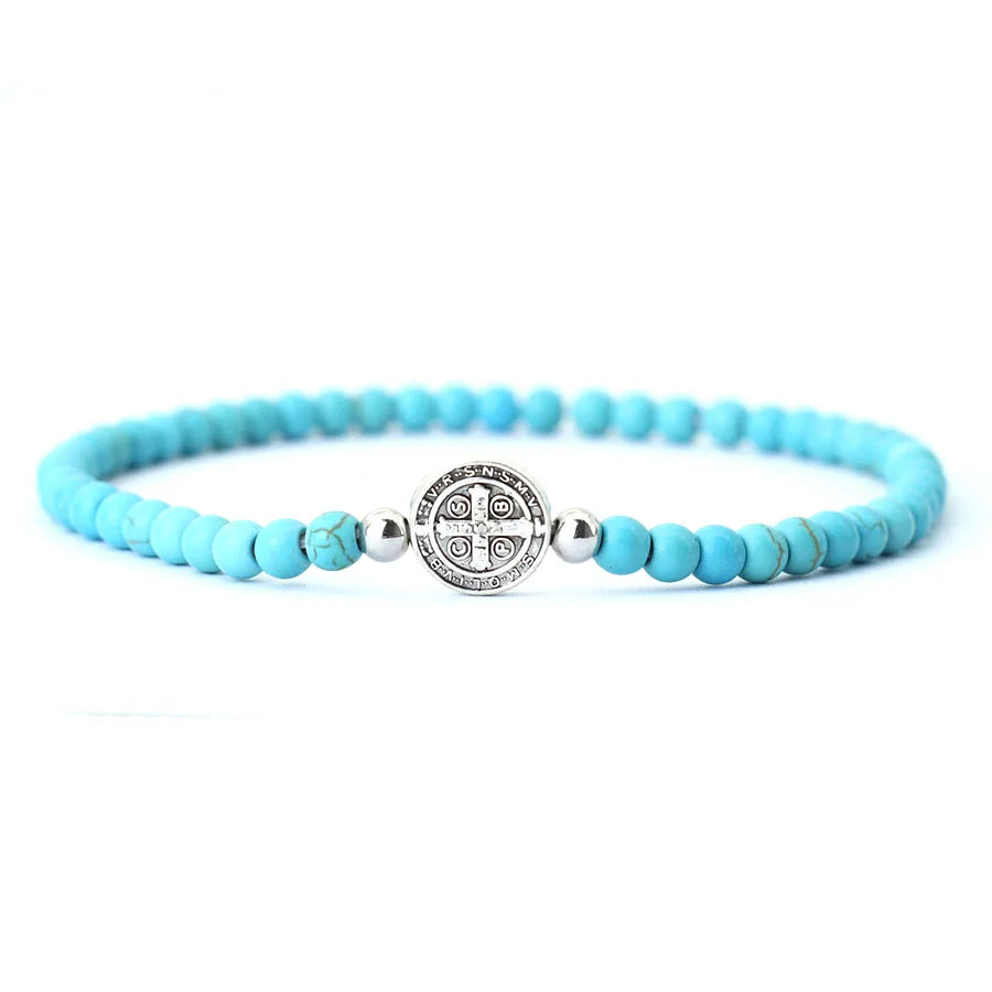 Trendy Jesus Cross Beaded Bracelet