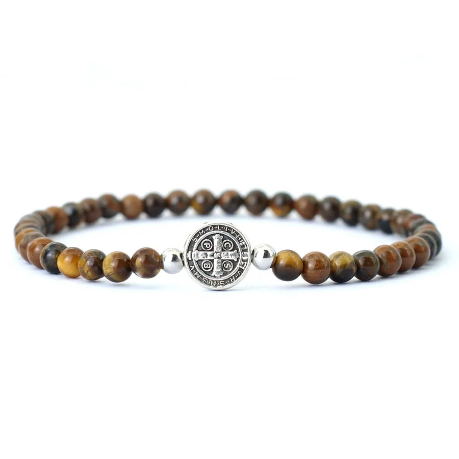 Trendy Jesus Cross Beaded Bracelet