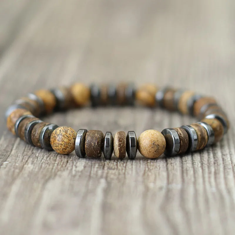 New Vintage Stone Natural Men Bracelet