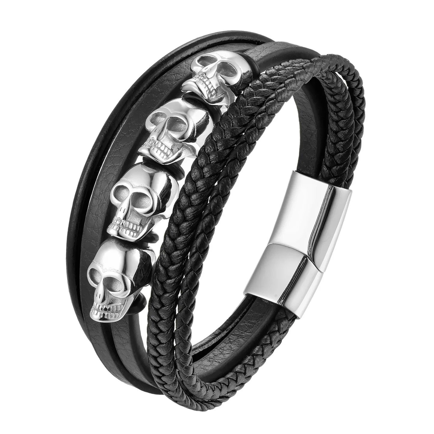 Multi-layer Punk Stainless Bracelet