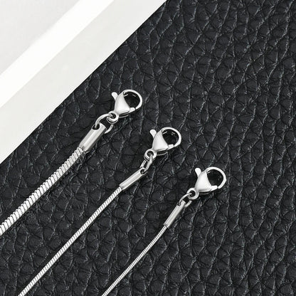 Silver Color Stainless Steel Square Snake Bone Chain Bracelet Titanium Steel Men Bracelet Retro Jewelry Trendy Accessories