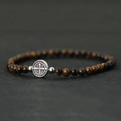 Trendy Jesus Cross Beaded Bracelet