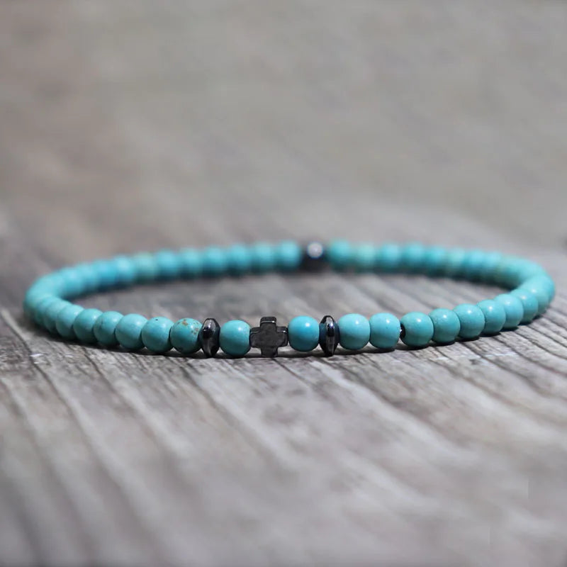 Simple Cross Beaded Bracelet
