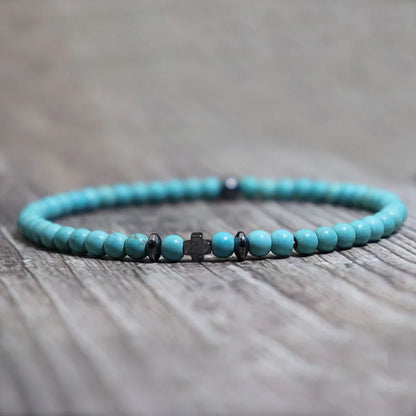 Simple Cross Beaded Bracelet