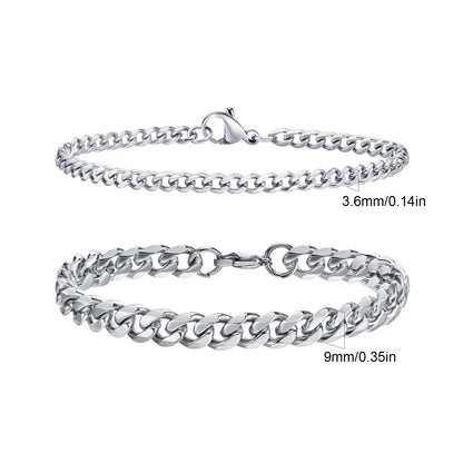 2pcs Men's Chain Bracelets,