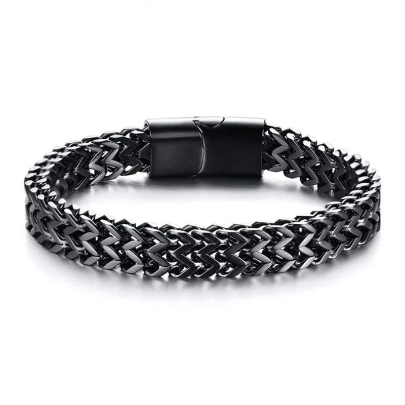 Stainless Steel Cuban Bracelet Classic Casual Jewelry for Men Fashion Charm Gift for Boyfriend