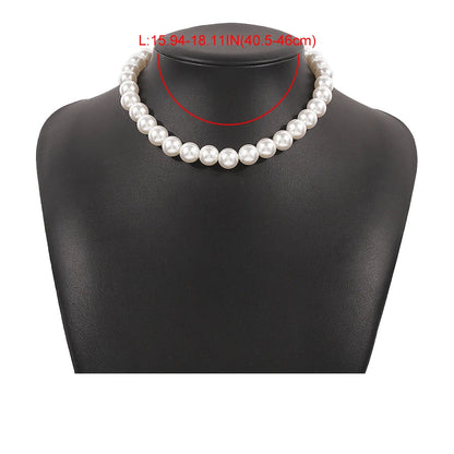 Elegant White Imitation Pearl Choker Necklace For Women