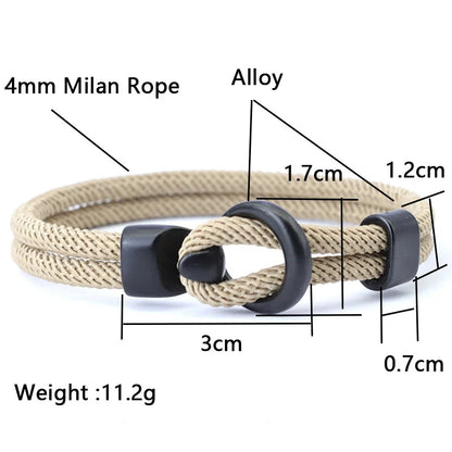 Rope Bracelet Men Double Layerg Braclet