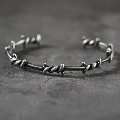 Silver Plated Twisted Twist Cuff Bracelet