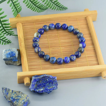 Real 5A Natural Lapis Lazuli Stone Beads Bracelet