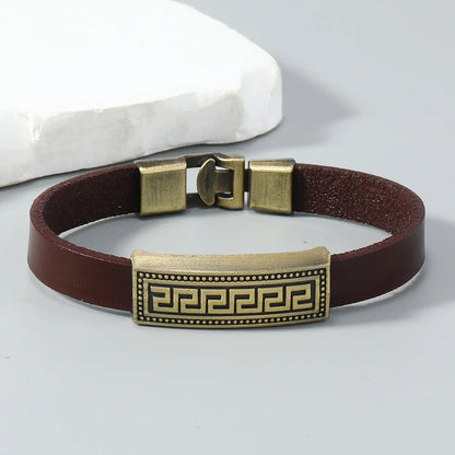 1 Piece vintage leather bracelet for men