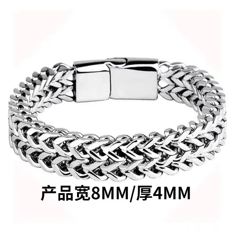 Starry Hip-Hop Stainless Steel Chain Men's Bracelet