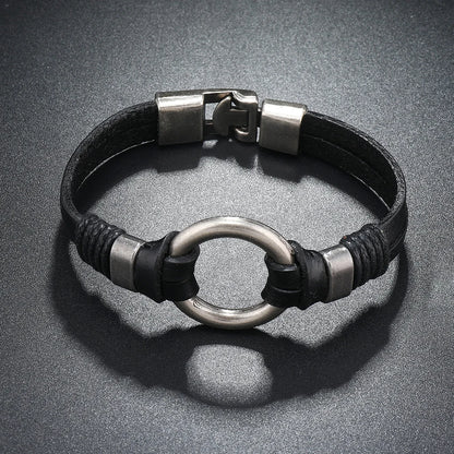 Handmade Genuine Leather Bracelet for Men and Women, Simple Bracelet